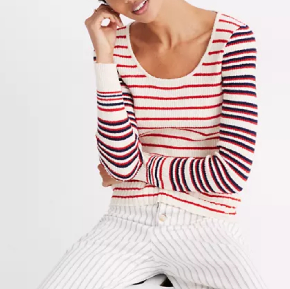 Madewell Stillman Stripe Mix Pullover Sweater